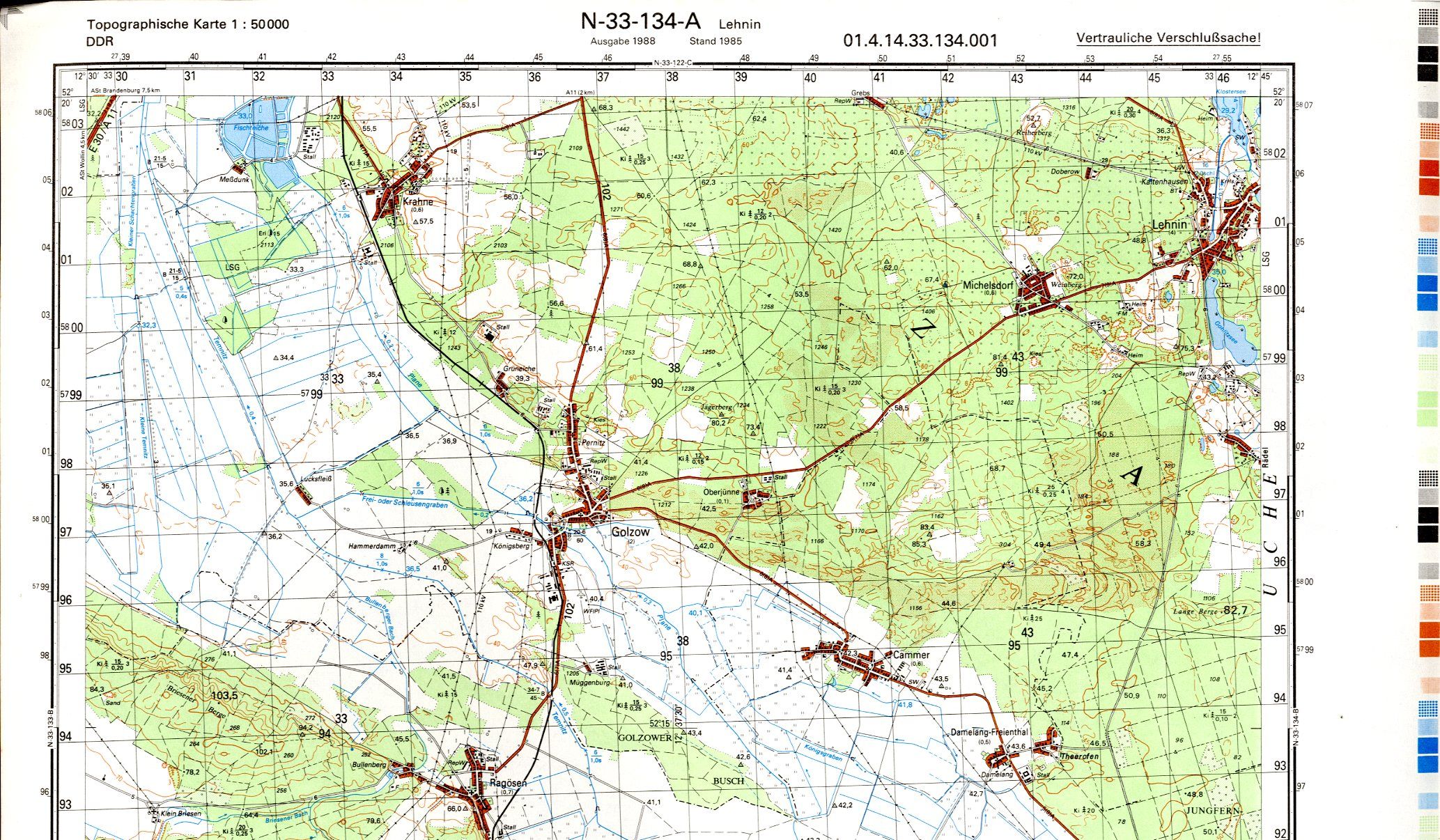 Lehnin,Michelsdorf,Krahne,Golzow,Cammer,Ragösen,Dippmannsdorf,Lütte