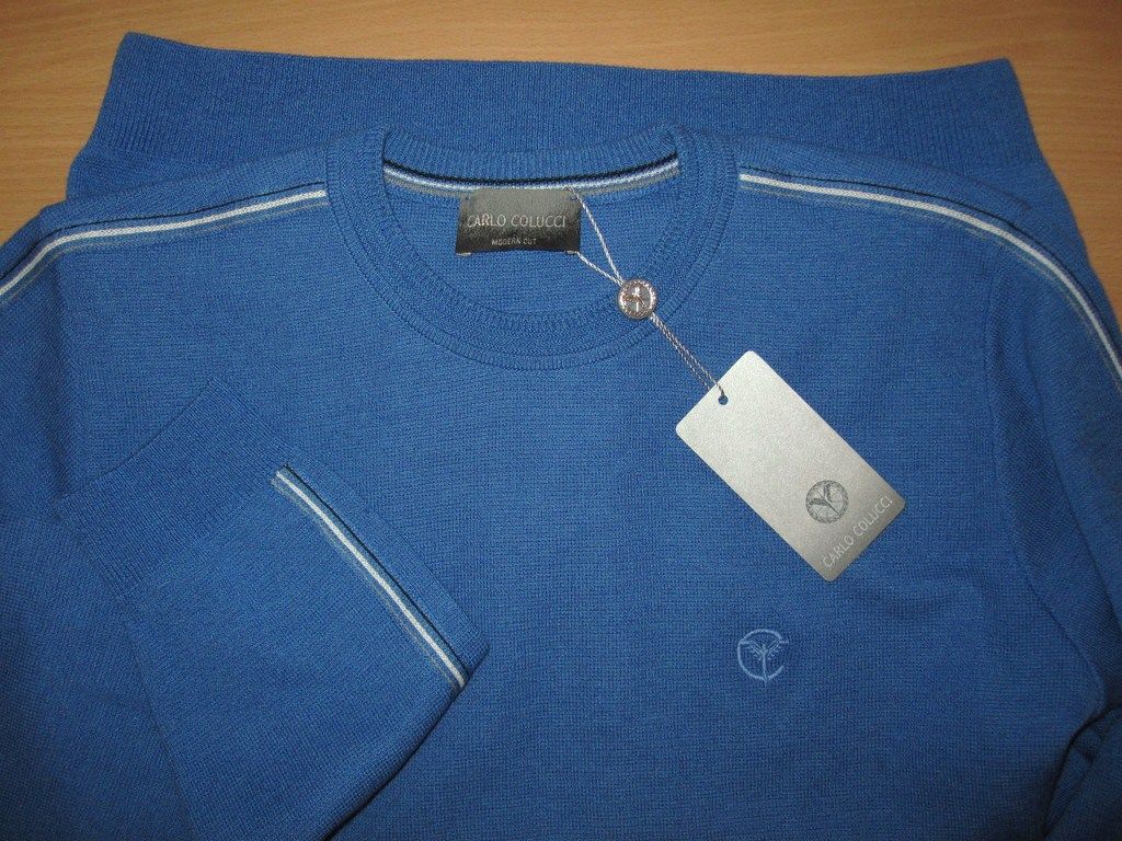 Carlo Colucci Modern Cut Gr.50 NEUER trendiger Strick Pullover