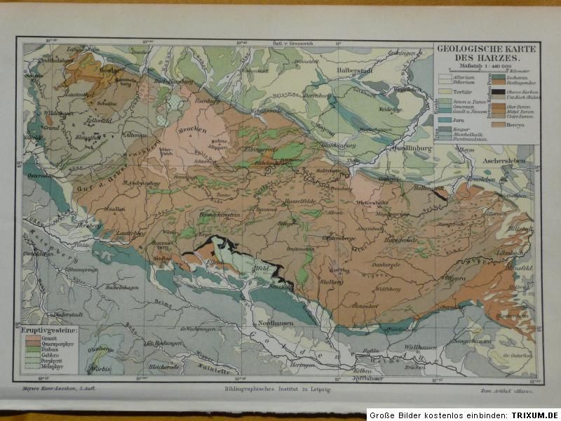 Geologische Karte des Harzes, 1895, M5