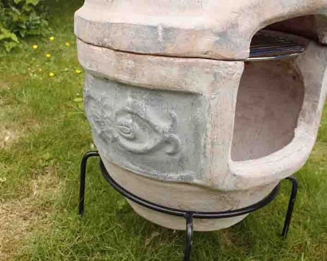 Aztekenofen GRILL KAMIN Terassenofen Terracotta Ofen 85