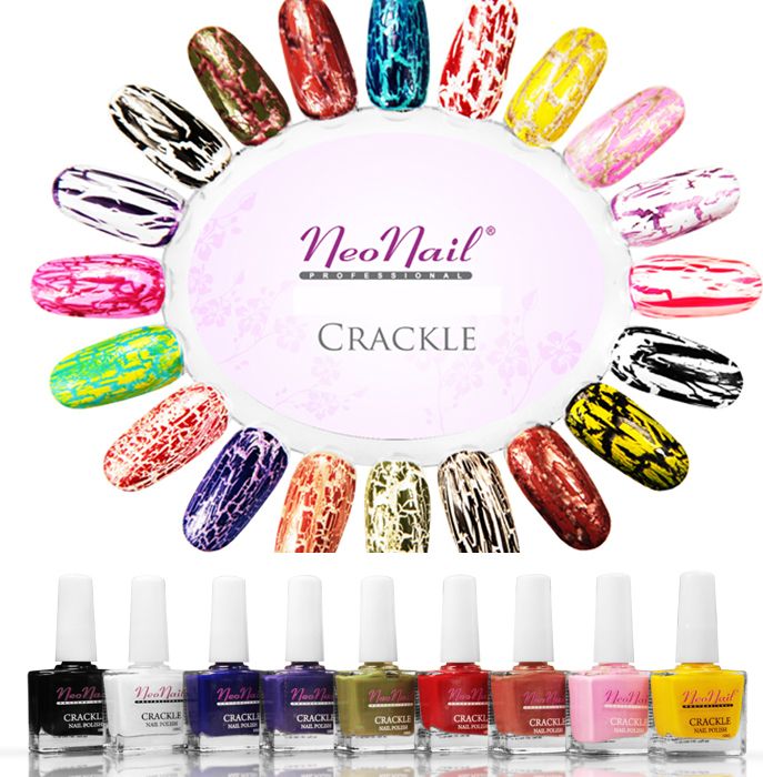 CRACKLE 10ml * Nagellack Crackling splitter effekt und UV Unterlack *4