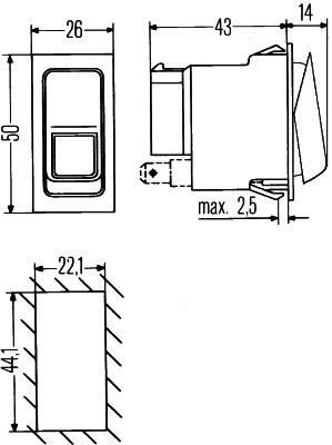 Schalter HELLA 6GM 007 832 261