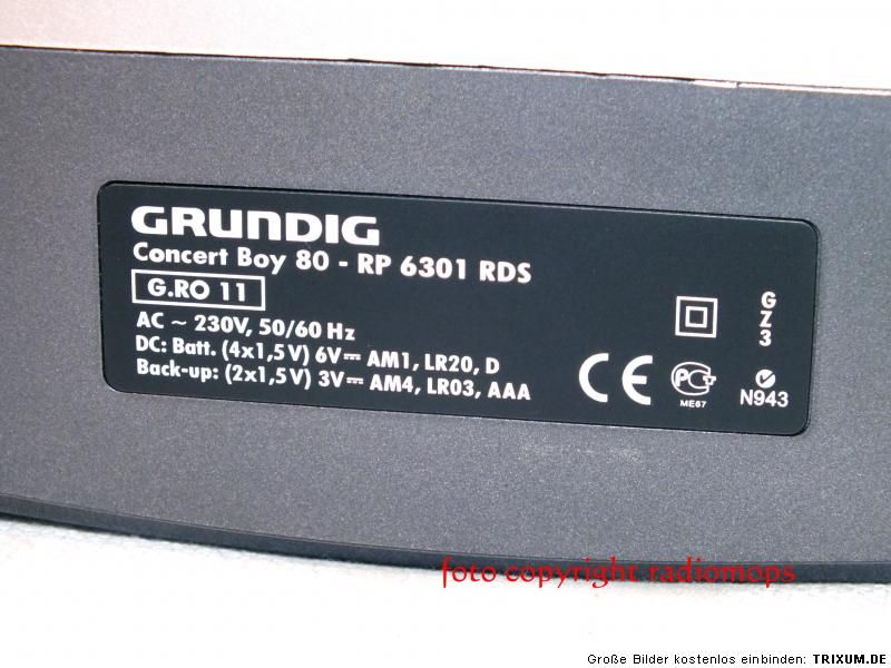 Grundig Concert Boy 80 4 Band RDS Weltempfänger, 40 Senderspeicher