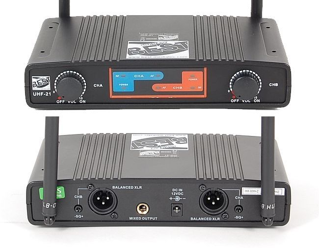 NEU BEST UHF 21 Doppel Funkanlage m. 2 Taschensender AB