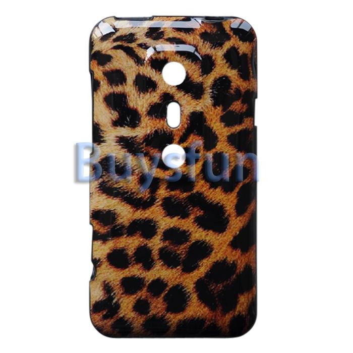 Glossy LEOPARD STYLE GEL CASE COVER SKIN FOR HTC EVO 3D