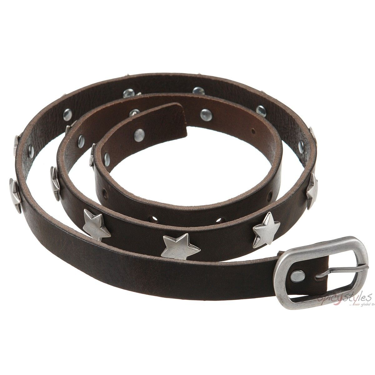 Cowboysbelt Gürtel Sterne Sam Brown   Grau / Schwarz