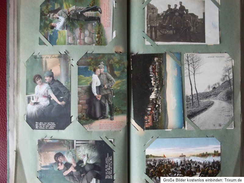 AK Album Militär 1.WK Feldpost Soldat Offiziere Sammlung gel 1914 WW1