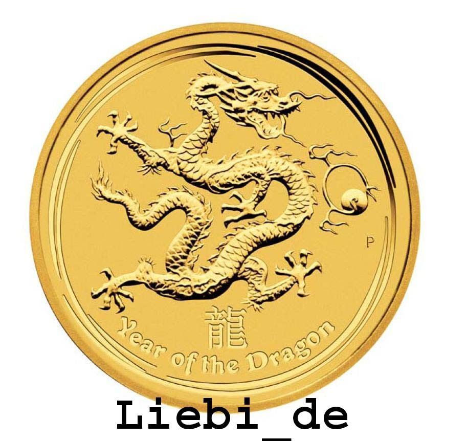 100$ Gold Lunar II 2012 Jahr des Drache 1 OZ ***TOP***