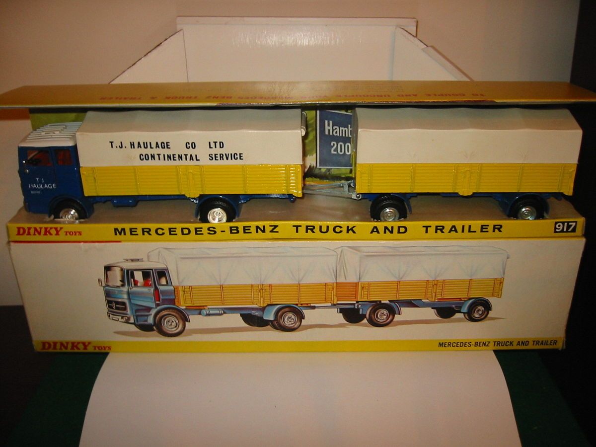 Dinky No 917 Mercedes Benz Truck & Trailer (T.J.HAULAGE)