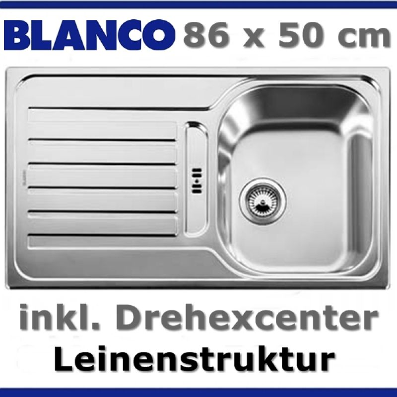 Edelstahlspüle Blanco Spüle BLANCOLANTOS 45 S Leinen Küchenspüle