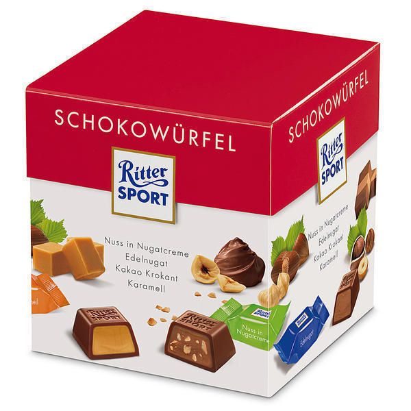 100g=1,87€) Ritter Sport Schokowürfel   176 Gramm