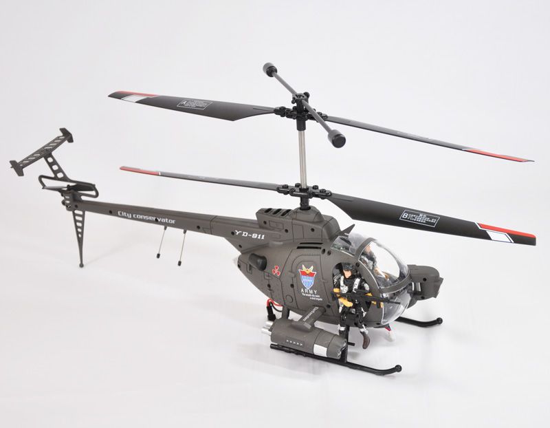 RC 3D Hubschrauber, 3 Kanal, LiPo, GYRO  Hughes 500 Defender