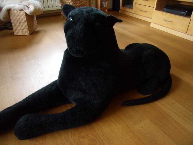 Plüschpanther schwarz Länge 120 cm, Höhe 50 cm Morgenroth Plüsch z