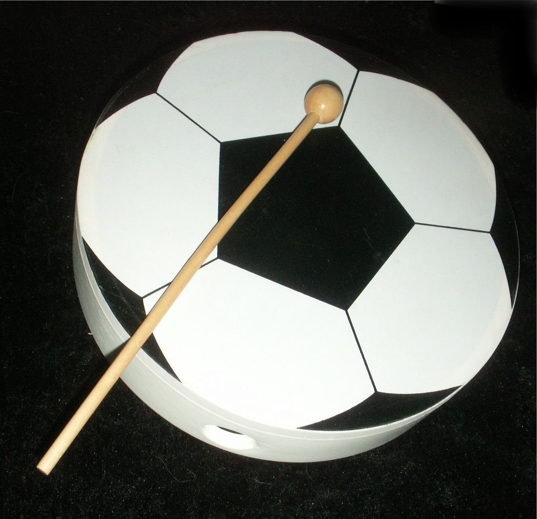 HANDTROMMEL TAMBURIN TROMMEL PERCUSSION SCHLÄGEL FUßBALL EM 2012 WM