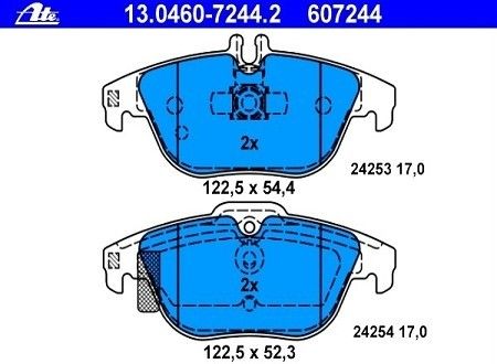 ATE Bremsbeläge hinten MERCEDES C KLASSE (W204)