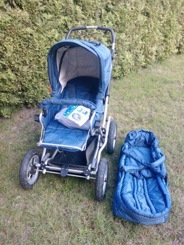 Kombikinderwagen Kinderwagen Softtragetasche Schwenkschieber blau Baby