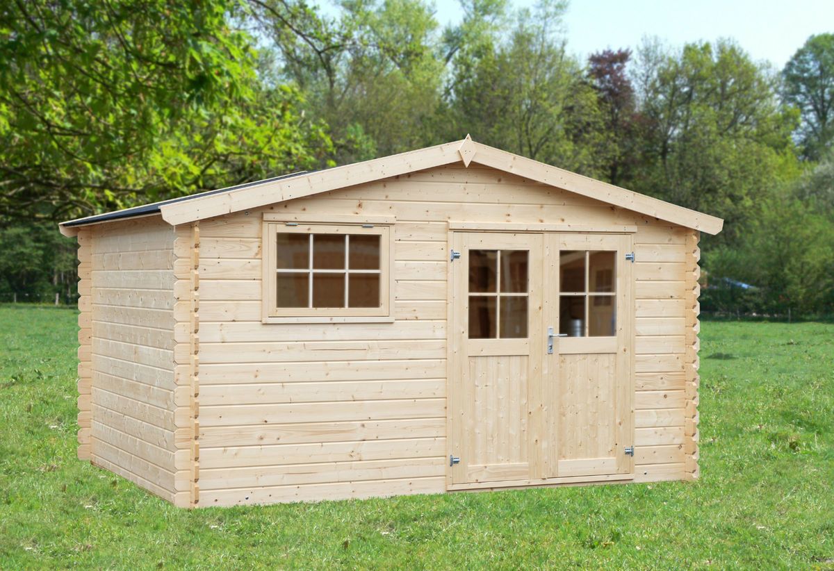 Gartenhaus Dirkje 1 396x312 cm Geraetehaus Blockhaus Schuppen Holzhaus