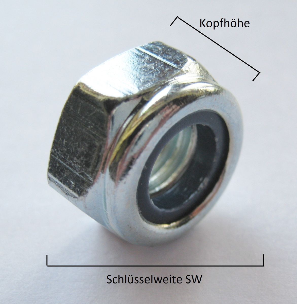 DIN 985 Stopmuttern 14 mm M14 100 St. Sechskantmuttern Sicherungsring