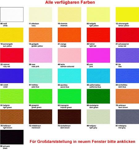 BASTELKARTON geprägt 10 Bogen 50x70cm 220g   32 Farben