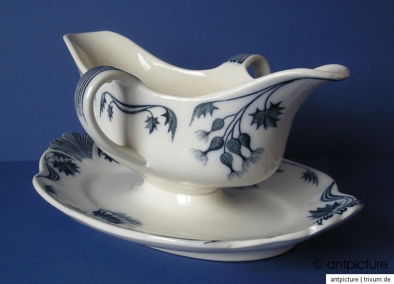 Villeroy & Boch Mettlach Jugendstil Sauciere Milla V & B Art Nouveau