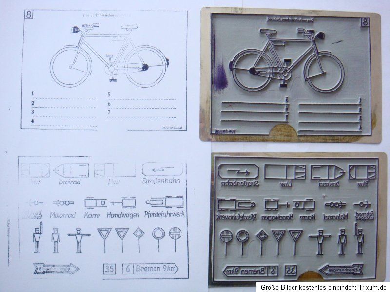 RGG Verkehrsstempel+Serie 1+VORFAHRT+Verkehrsunterricht+Fahrschule