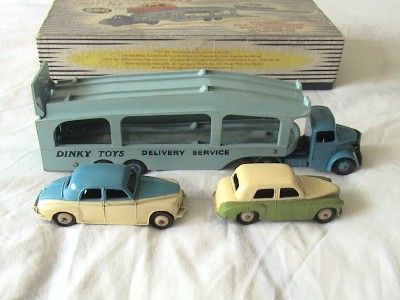 RARE DINKY SUPERTOYS GIFT SET No 990 PULLMORE CAR TRANSPORTER