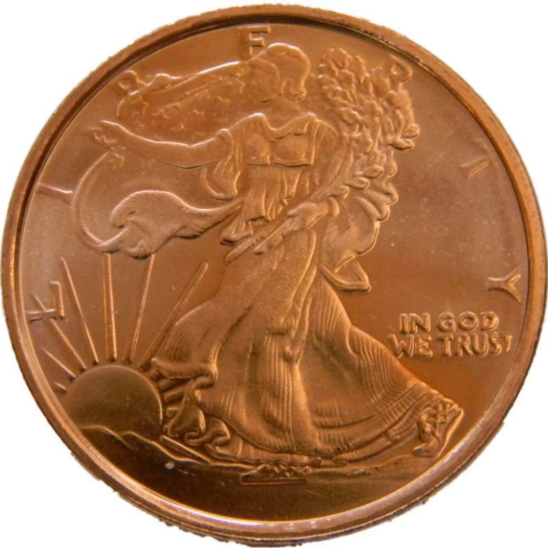 NMS   2012   walking Liberty   1oz.av. 999fein Kupferbarren