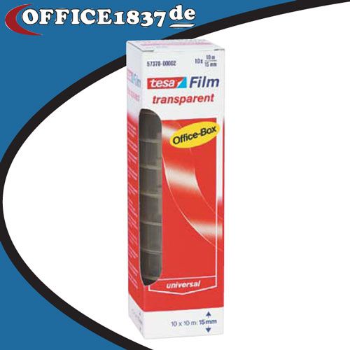 10 X TESA TESAFILM® TRANSPARENT 57370, 15 MM x 10 M