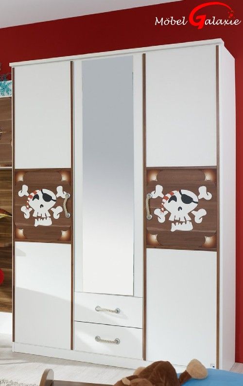 BETT EINZELLIEGE KINDERBETT PIRATENZIMMER JUGENDZIMMER ALPINWEISS